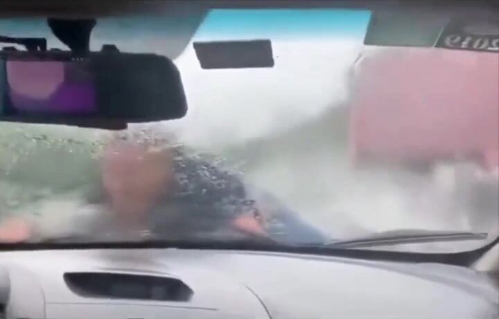 Man Was Stuck In Windshield At 110 Km/h