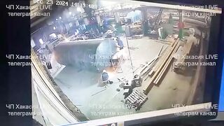 A Man Was Welding A Large Tank When It Exploded In His Face