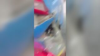 Man's Bicycle Completely Engulfed By Rear End Of Bus