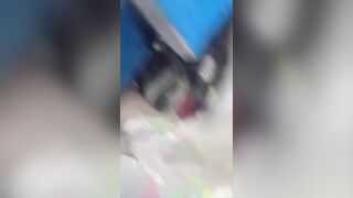 Man's Bicycle Completely Engulfed By Rear End Of Bus