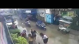 Girl Involved In Funny Two-wheeler Accident - Video - VidMax Co