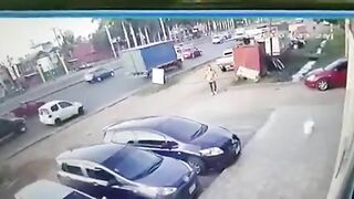 Man Thrown Through Glass Window By Car