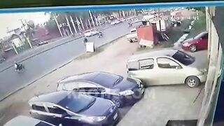 Man Thrown Through Glass Window By Car