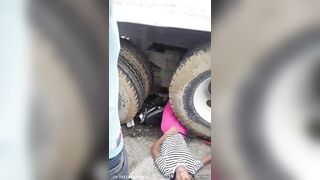Haitian Woman Survives Being Crushed By Truck