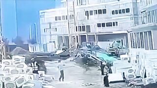 A Heavy Object Lifted By A Crane Fell On A Worker
