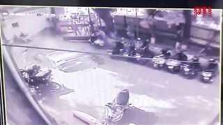 Heavy Truck Swallowed After Landslide