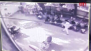 Heavy Truck Swallowed After Landslide