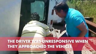 Hero Driver Steps In After Crazy Truck Accident