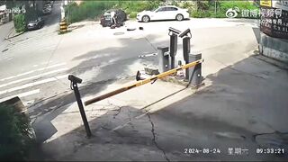 Motorcyclist Crashes Into Parked Car At High Speed