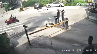 Motorcyclist Crashes Into Parked Car At High Speed