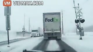 Horrible Train Accident On Snowy Winter Day