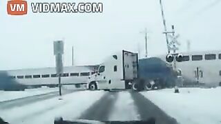 Horrible Train Accident On Snowy Winter Day