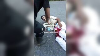 Horrible Consequences Of An Accident Between A Motorcyclist And A Truck