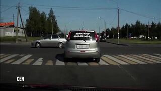 Terrifying Moment Cyclist Falls Face First Onto Asphalt