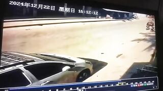 Out-of-control Pickup Truck Crushes Everything In Its Path