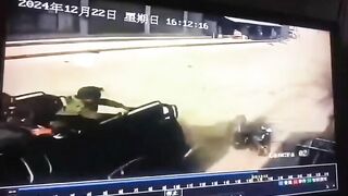 Out-of-control Pickup Truck Crushes Everything In Its Path