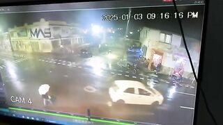 Pedestrian Killed While Crossing Road With Umbrella