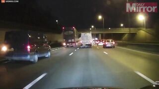 Horrific Crash Sends Motorcyclist Flying Into The Air