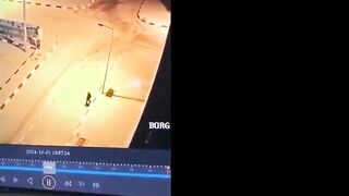 A Huge Rocket Engine Falls On A Man