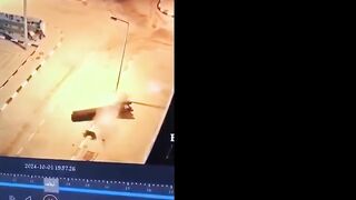 A Huge Rocket Engine Falls On A Man