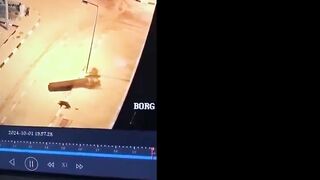 A Huge Rocket Engine Falls On A Man