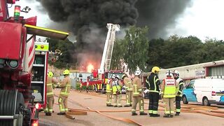 A Huge Inferno Engulfs An Oil And Gas Plant In An Industrial Area