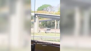 Idiot Hiker Falls Over Railing