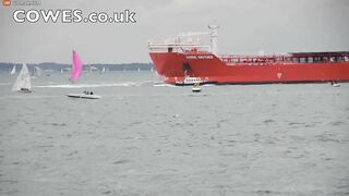 Sailing Idiot Nearly Killed By Giant Oil Tanker
