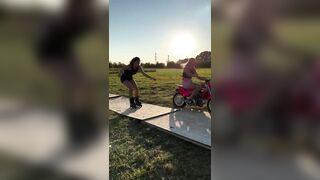 Pulling Someone Up A Ramp With An Off-road Vehicle