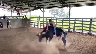 Rodeo Rider Jumps His Final Rodeo