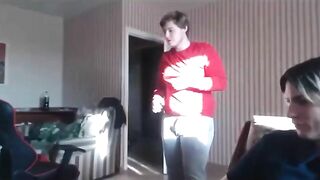 Russian Man Hits Girl In The Face, Another Man Intervenes