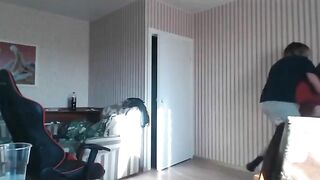 Russian Man Hits Girl In The Face, Another Man Intervenes