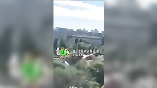 Russian Missile Hits Skyscraper