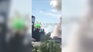 Russian Missile Hits Skyscraper