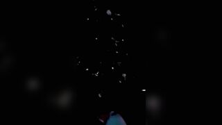 Fireworks Are Set Off On Both Sides Of The Glowing Christmas Tree