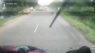 19-year-old Woman Rides A Motorcycle In Slippers
