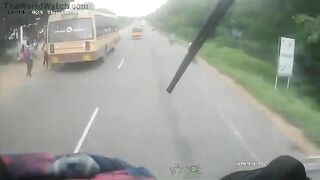 19-year-old Woman Rides A Motorcycle In Slippers