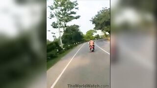 2 Girls And 1 Scary Biker