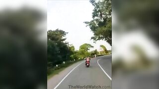 2 Girls And 1 Scary Biker