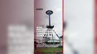 30 People Trapped Upside Down In Amusement Park