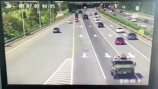 An Armored Vehicle Had An Accident