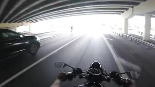 Bicyclists Gain Karma Immediately After Running A Red Light