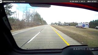 Dashcam Footage Shows A Car Crashing Into An Officer's Patrol Car