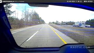 Dashcam Footage Shows A Car Crashing Into An Officer's Patrol Car