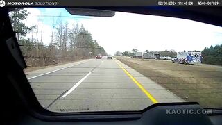 Dashcam Footage Shows A Car Crashing Into An Officer's Patrol Car