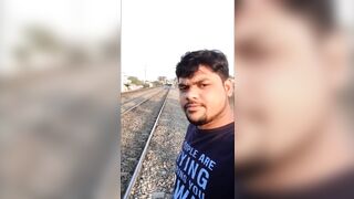 Idiot Near The Train