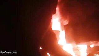 Indian Driver Burned Alive After Accident