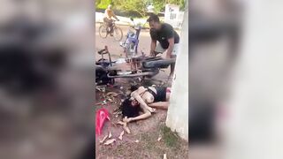 Leaving Her Breasts Exposed