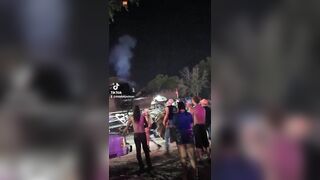 Man In Monster Truck Freaks Out, Crushes Cars And People
