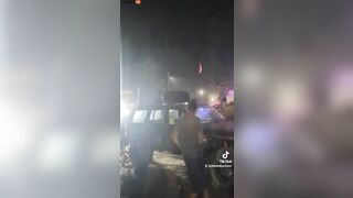Man In Monster Truck Freaks Out, Crushes Cars And People